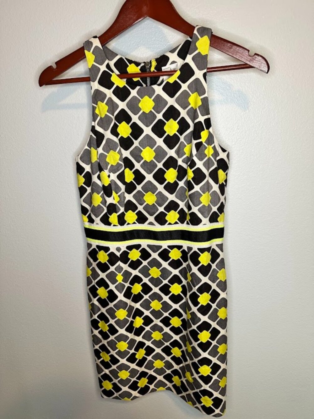 Vintage Milly of New York Mod Geometric Print Sleeveless Sheath Dress - 4